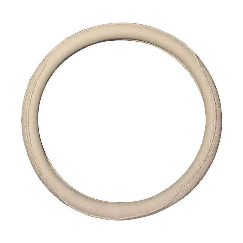 Leather Car Steering Wheel Cover – Universal Fit, 15 Inch (38 cm)