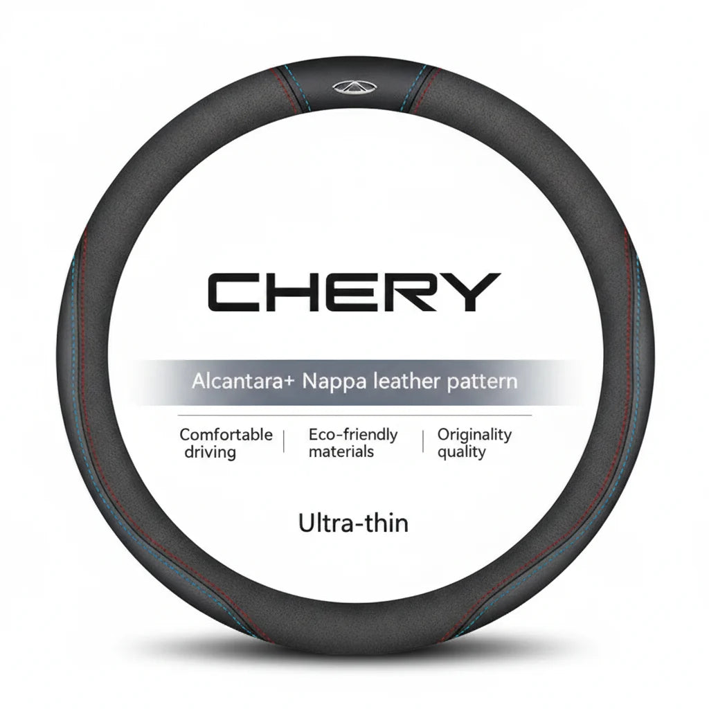 Chery Suede Leather Steering Wheel Cover