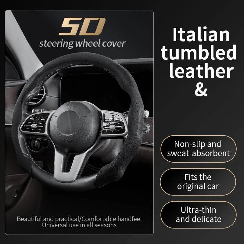 Suede Anti-Slip Ultra-Thin Steering Wheel Cover