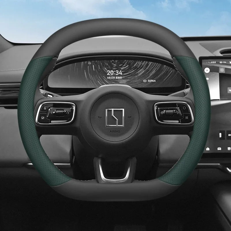 ZEEKR 7X 2024-2026 Leather Steering Wheel Cover Anti-Slip Grip