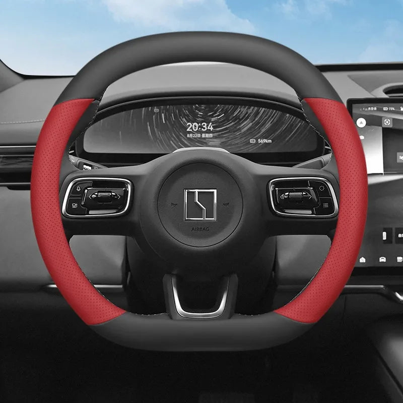 ZEEKR 7X 2024-2026 Leather Steering Wheel Cover Anti-Slip Grip