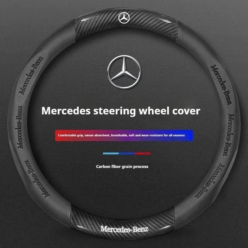 Mercedes-Benz Carbon Fiber Leather Steering Wheel Cover