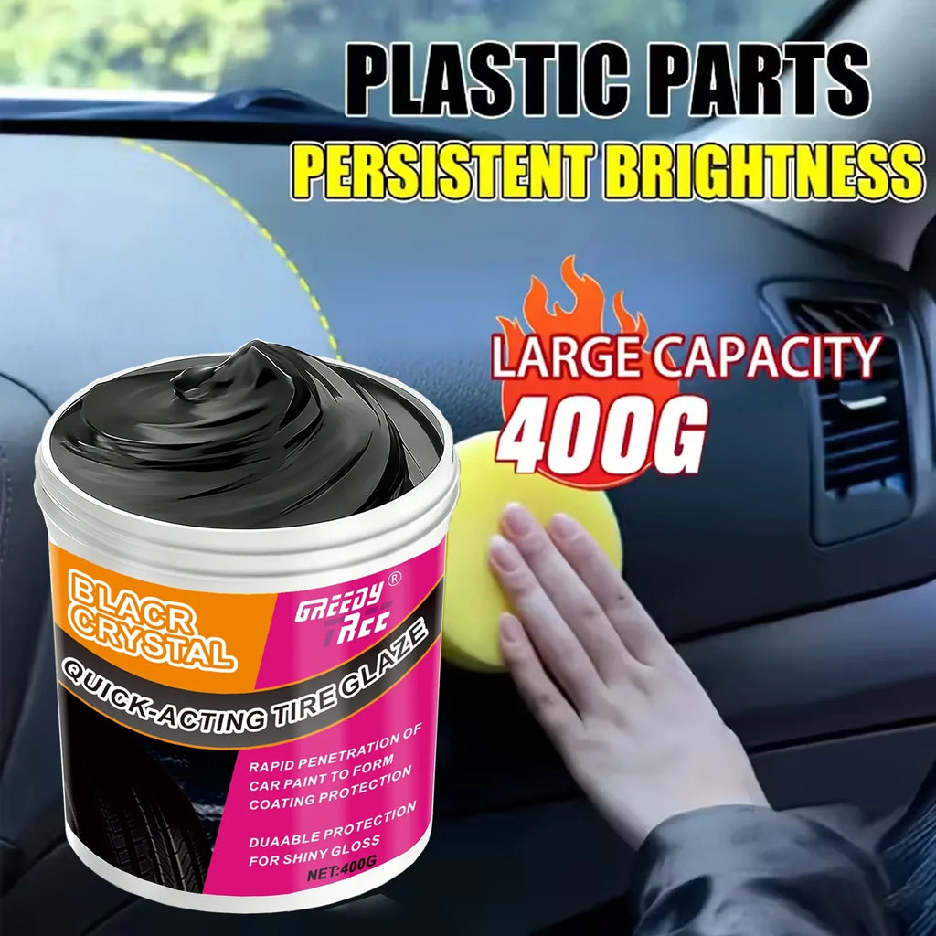 All-in-One Plastic & Rubber Repair Cream – Black Restoration Polish for Trim, Tires & Interior Surfaces