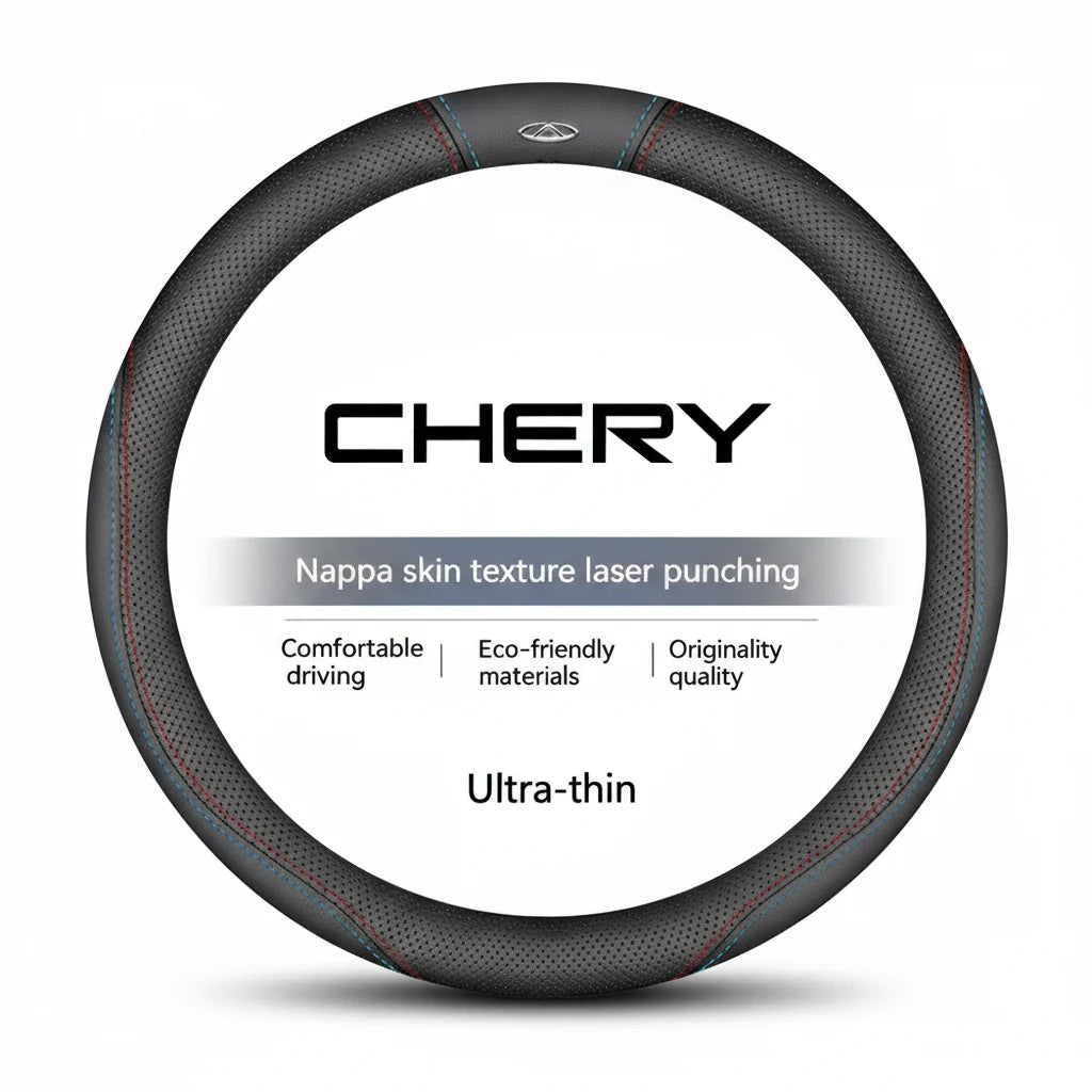 Chery Suede Leather Steering Wheel Cover