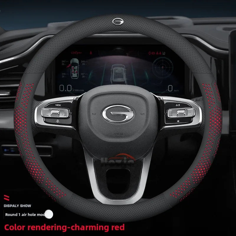 Leather Steering Wheel Cover for GAC EMZOOM GS3 GN8 GS8 GA8