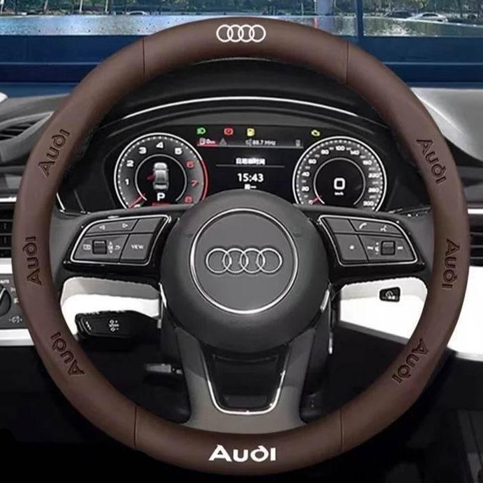 Audi Carbon Fiber Leather Steering Wheel Cover
