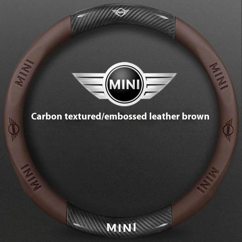 MINI Cooper Carbon Fiber Leather Steering Wheel Cover