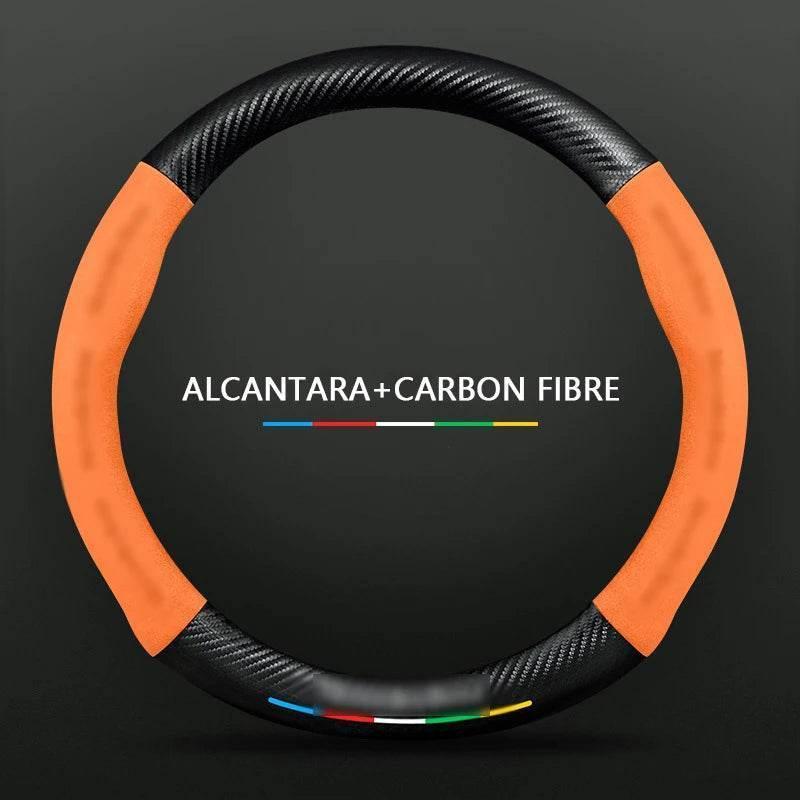Mercedes Benz Carbon Fiber Leather Steering Wheel Cover
