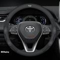 Toyota Carbon Fiber Leather Steering Wheel Cover