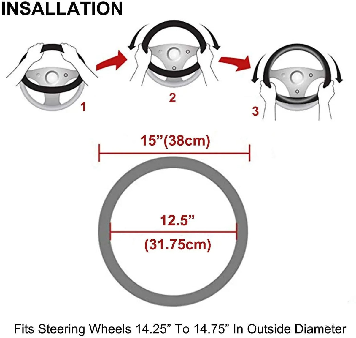Diamond Crown Plush Winter Fur Steering Wheel Cover