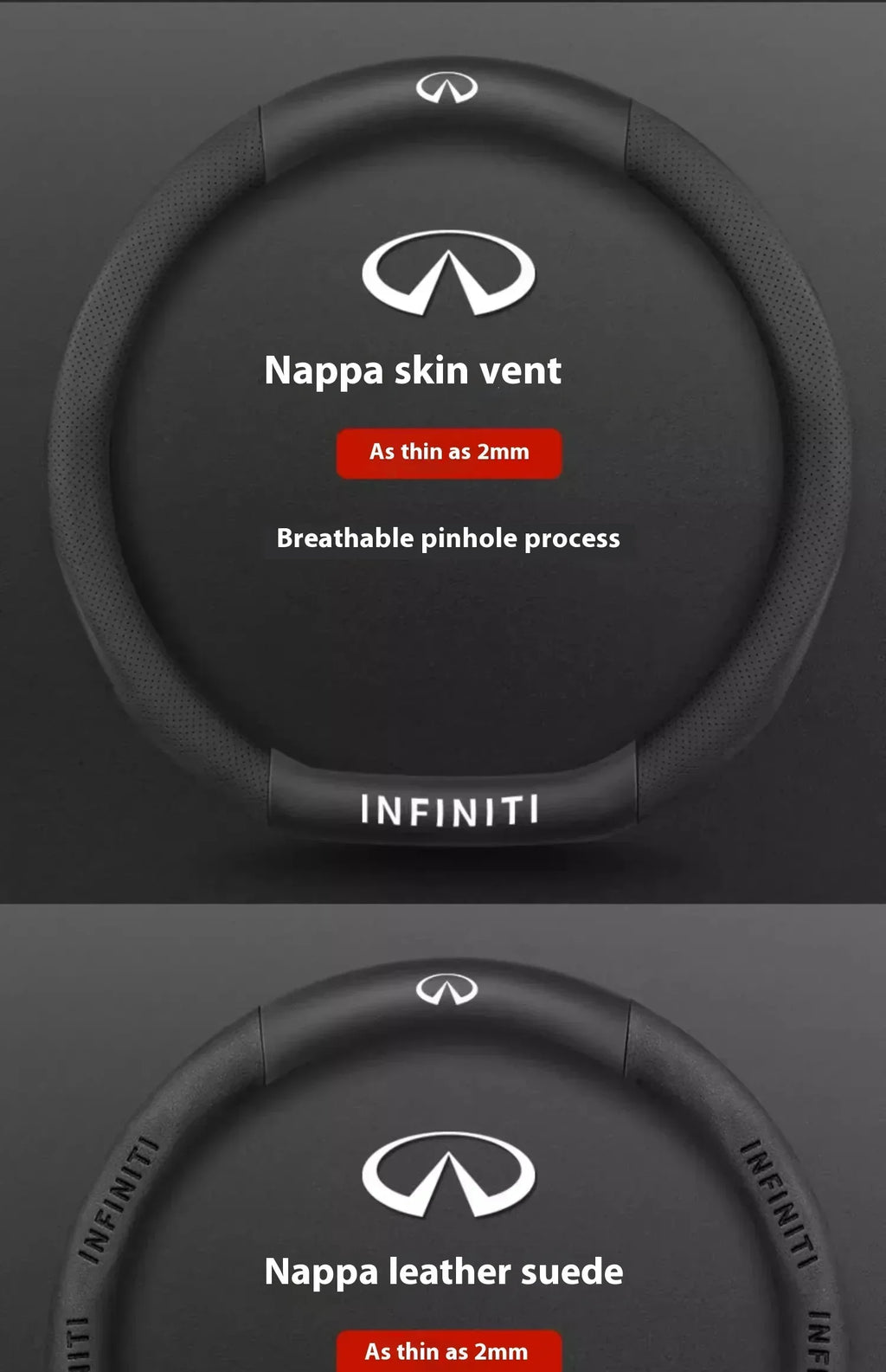 Infiniti Carbon Fiber Leather Steering Wheel Cover