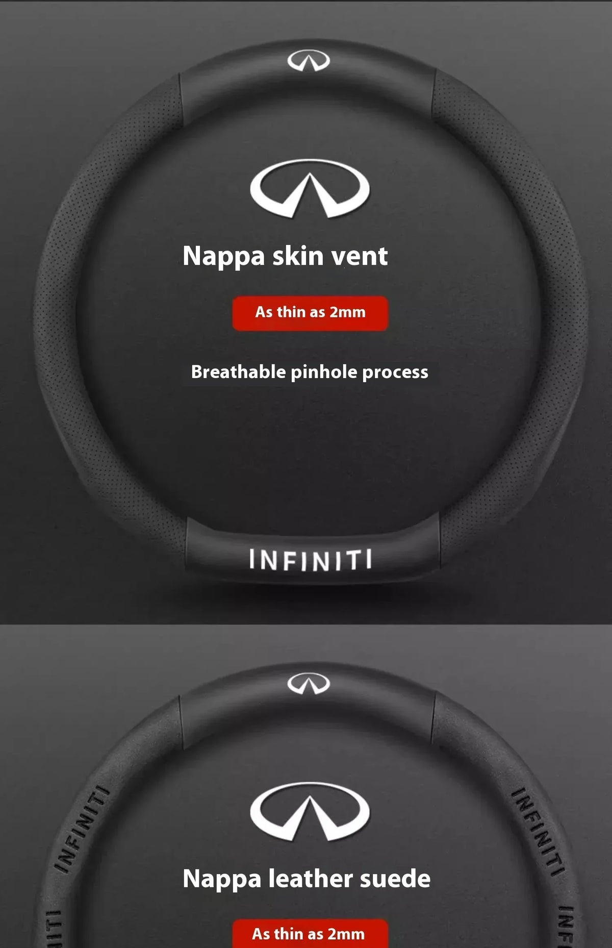 Infiniti Carbon Fiber Leather Steering Wheel Cover
