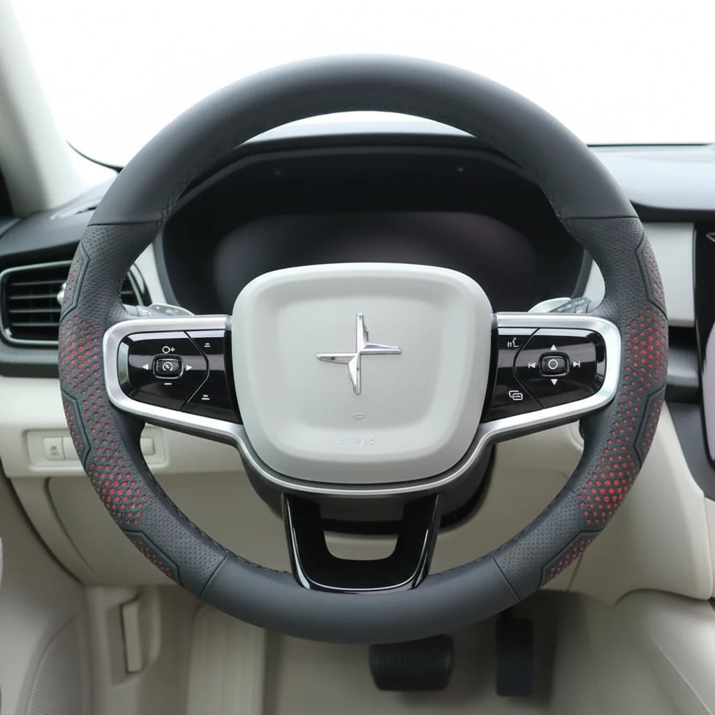 Polestar Carbon Fiber Suede Steering Wheel Cover