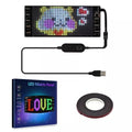 LED Car Sign, Programmable LED Matrix Panel, Flexible Screen Display Animation Message Scrolling Sign, APP Control for Cars, Shop, Bar, Party Festival