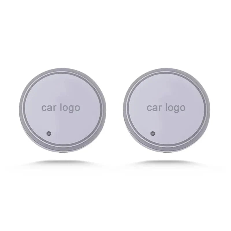 LED Car Cup Holder Lights, 7 Colors Changing USB Charging Mat Waterproof Cup Pad, LED Interior Ambient Lamp Decoration Light Car Accessories