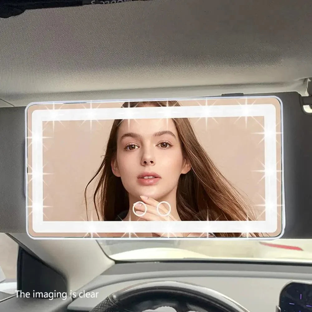 Adjustable LED Car Visor Makeup Mirror