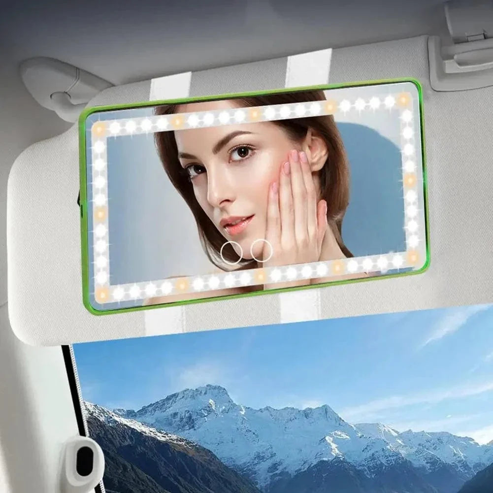 Adjustable LED Car Visor Makeup Mirror