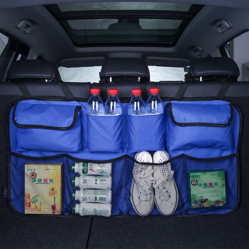 Adjustable Car Trunk Organizer with High-Capacity Storage and Multi-Use Compartments