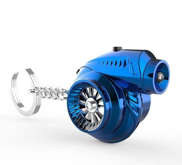 Mini Supercharger Turbo Fan Keychain 300 Lumens Flashlight with Sound Effects
