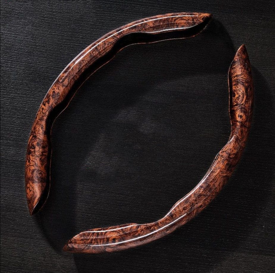 Mahogany Wood Grain Steering Wheel Cover, Anti-Slip Universal fit for Car, Truck, SUV, Jeep