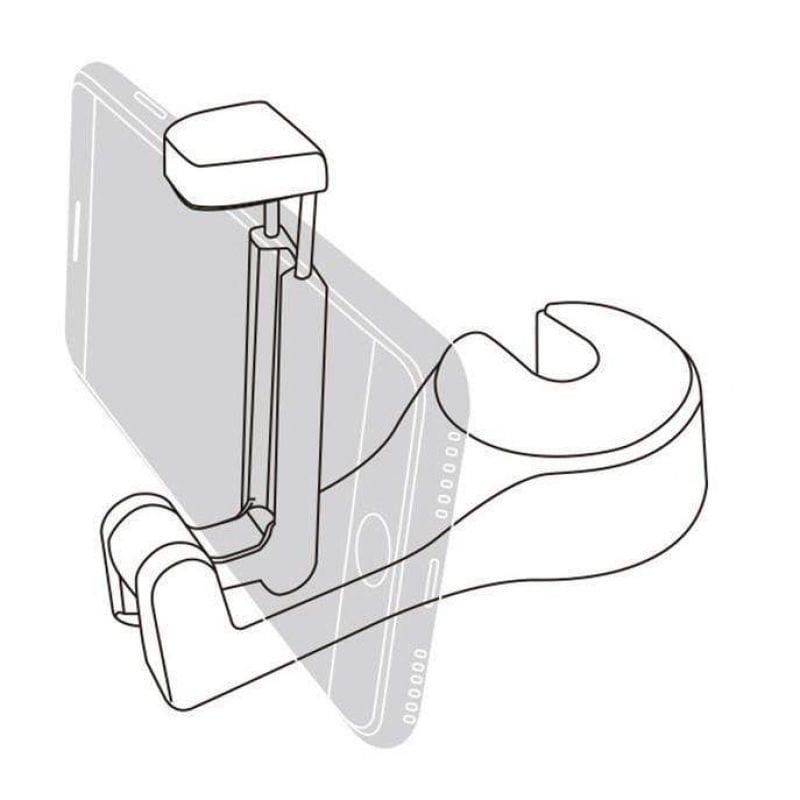 Car Headrest Hook with Phone Holder
