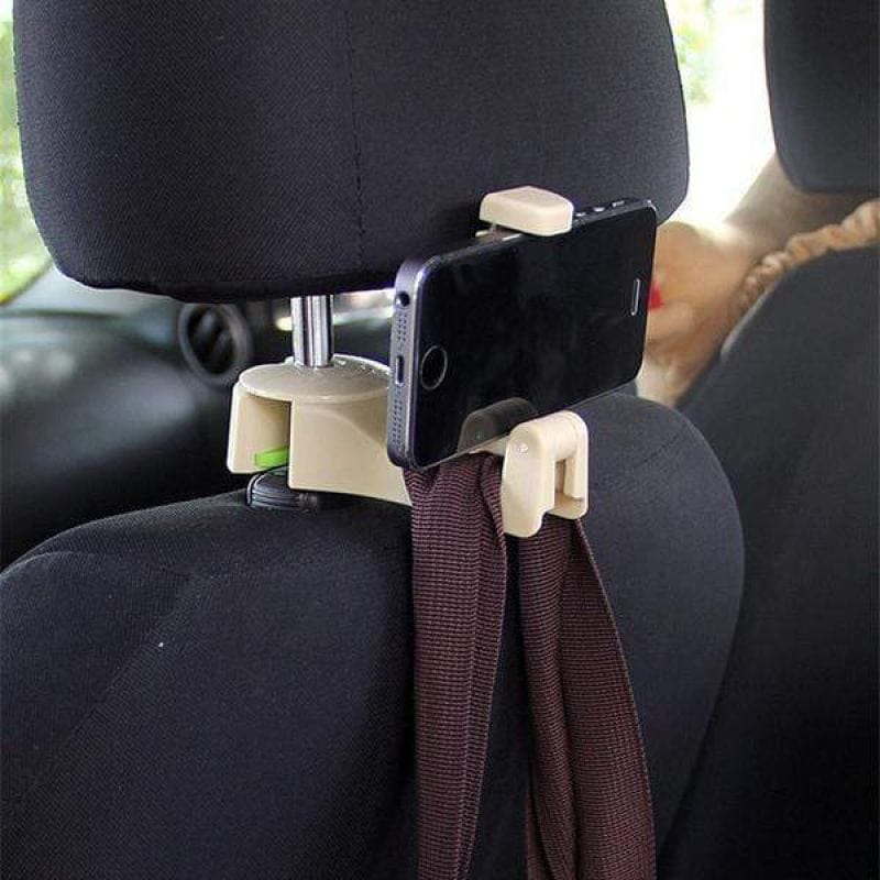 Car Headrest Hook with Phone Holder
