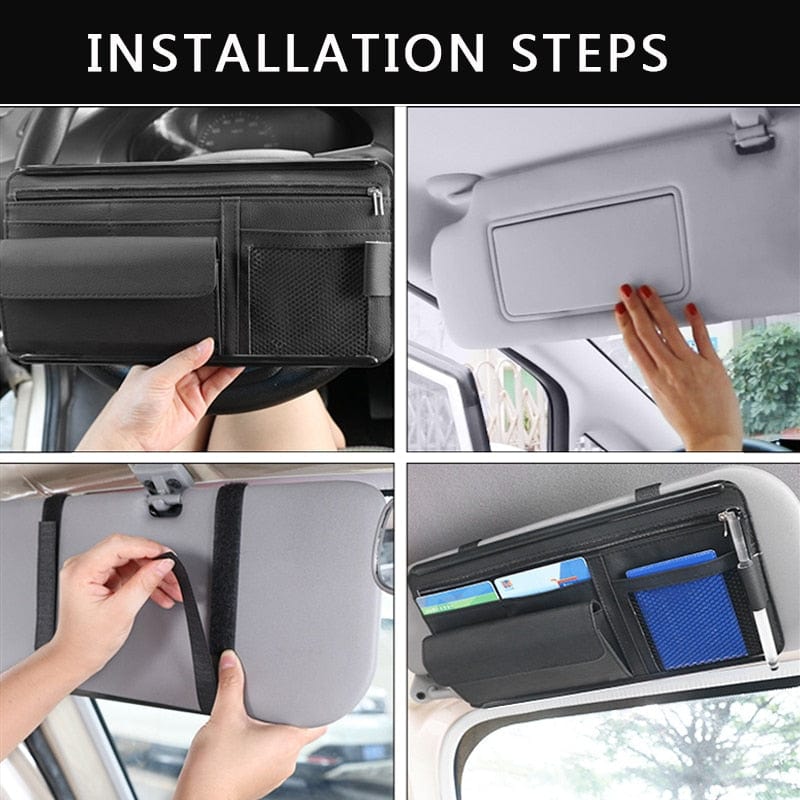 Car Sun Visor Storage Organizer