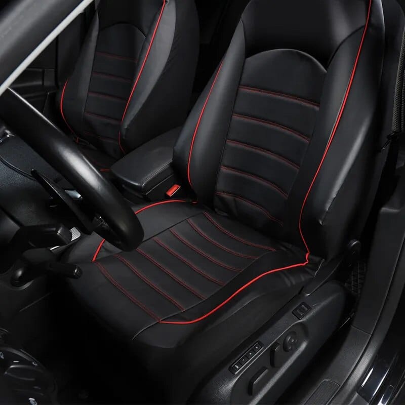 PU Leather Front Car Seat Covers, Fashion Style High Back Bucket Car Seat Cover, Auto Interior Car Seat Protector