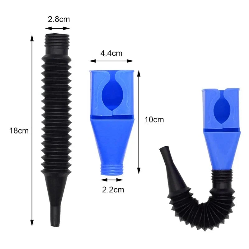 Auto Oil Fuel Funnel with Retractable Flexible Tube for Cars, Motorcycles