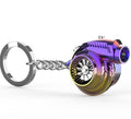 Mini Supercharger Turbo Fan Keychain 300 Lumens Flashlight with Sound Effects
