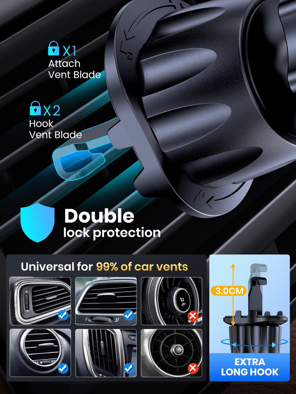 360° Rotation Magnetic Car Phone Holder