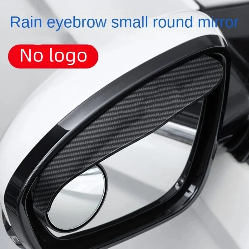 Car Side-View Mirror Rain Visor with Blind Spot Mirror