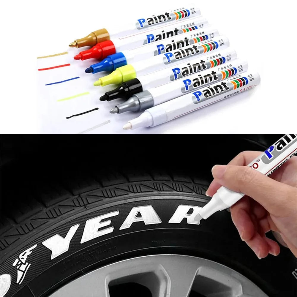 Precision Tire Marker Pens, Waterproof Permanent Paint Markers for Car Tires Lettering