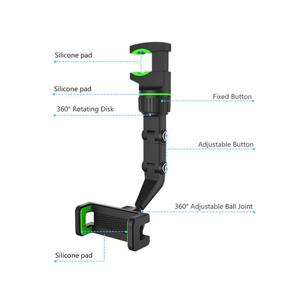 Rearview Mirror Adjustable Phone Mount
