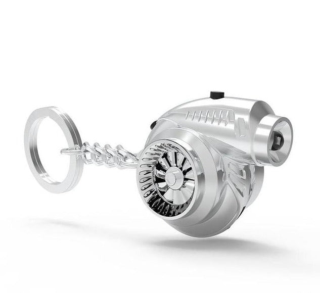 Mini Supercharger Turbo Fan Keychain 300 Lumens Flashlight with Sound Effects
