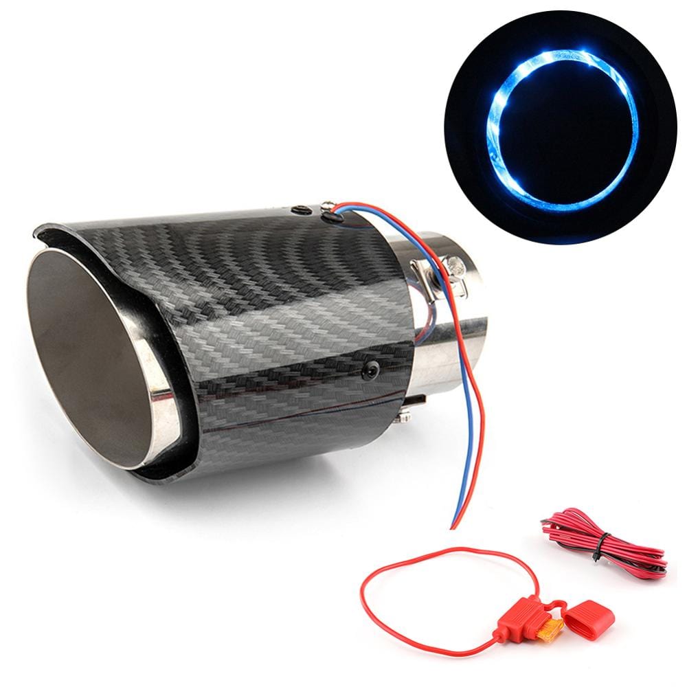 Carbon Fiber LED Car Exhaust Muffler Pipe Tip