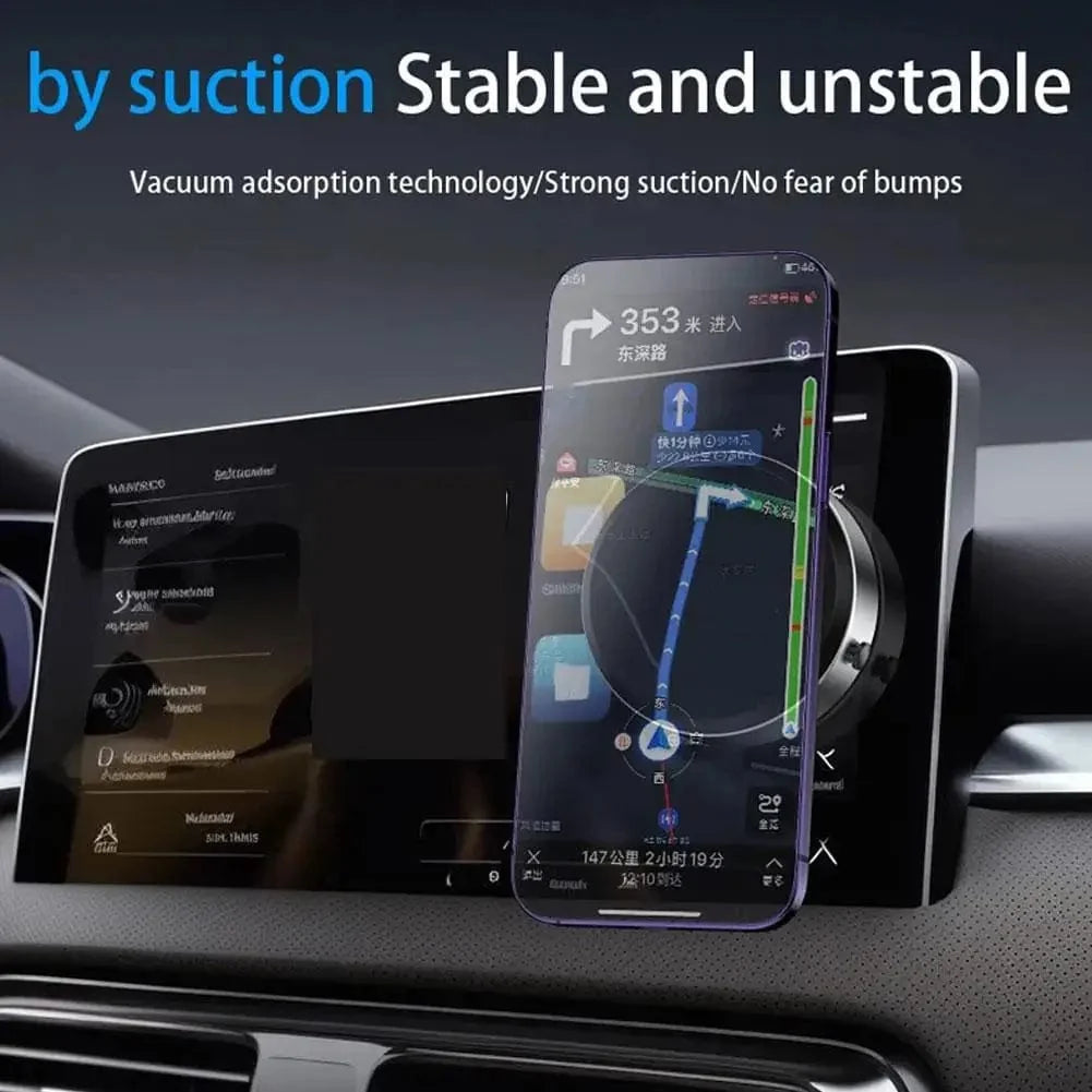 Intelligent Magnetic Car Mount Phone Holder with Vacuum Suction Technology for Stable and Secure Hold