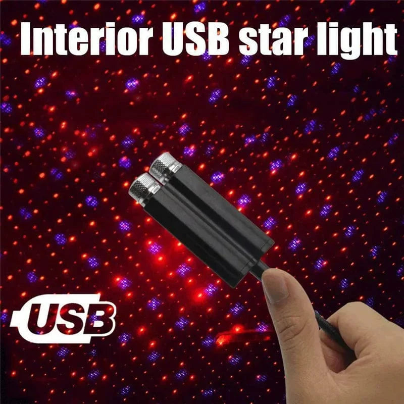 USB LED Interior Car Ceiling Star Night Light