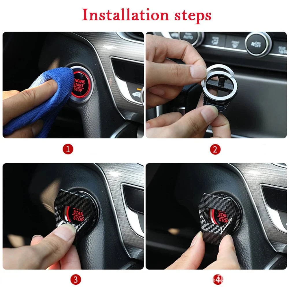 Car Start-Stop Button Decorative Cover – Elevate Your Vehicle Interior with Style