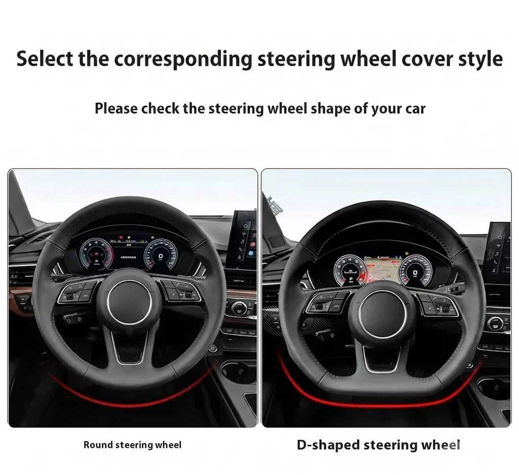 Cadillac Leather & Carbon Fiber Steering Wheel Cover